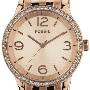 Fossil Women's Rose Gold Crystal Watch